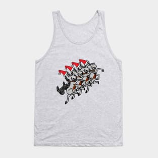 Can-Can Christmas dancing horses Tank Top